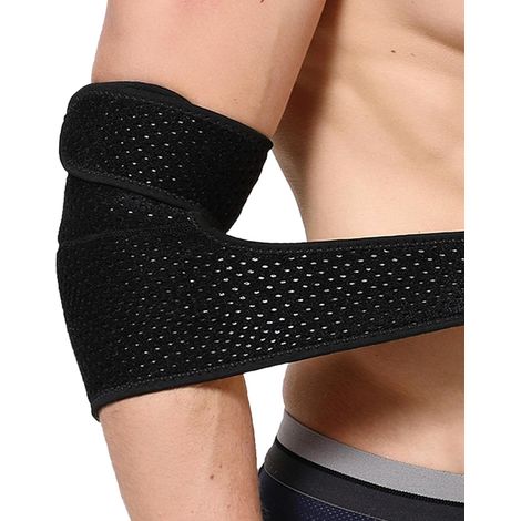 Bandage avec coussinet de compression, respirant, bandage pour coude, fitness, orthèse de coude, néoprène, protection du coude, épicondylite, support de coude, ceinture de musculation, épicondylite mé (1/5)