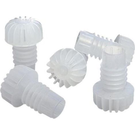 100 Tappi in plastica alettati per spumante bianco
