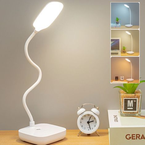 Adjustable desk lamp 3000K-6000K, wireless touch desk lamp, USB charging, bedside reading lamp, night light (1/4)