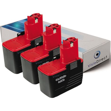 Lot de 3 batteries pour Bosch 3615K perceuse visseuse 3000mAh 14.4V (1/2)