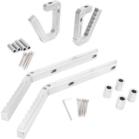 Kit de poignée de maintien avant et arrière, barre de montage manuel de remplacement pour les modèles Jeep Wrangler JK 2007 à 2018, argent (1/5)
