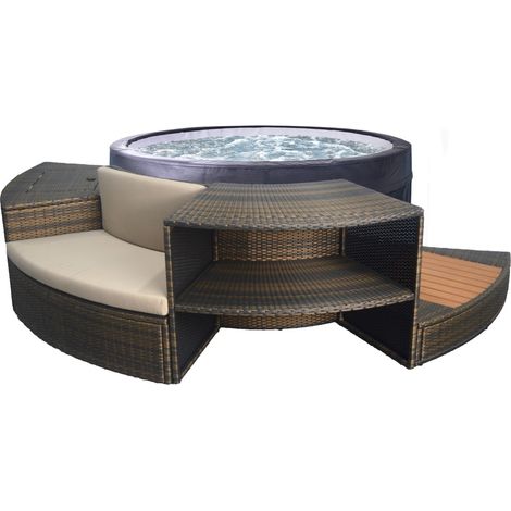 NETSPA - SP-VIP140MOB2 - NetSpa Vita 4 plazas + Mueble - SPA Semi Rígido - Redondo (1/5)