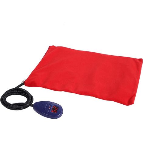 Alfombrilla térmica impermeable para mascotas - Alfombrilla con calefacción de temperatura constante - Materiales cómodos y seguros - Roja, 40 x 30 cm (1/5)