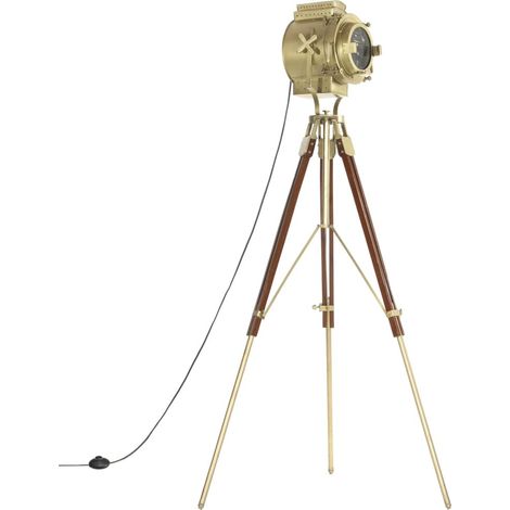 Lampadaire à trépied bois de manguier massif 193 cm vidaXL (1/5)