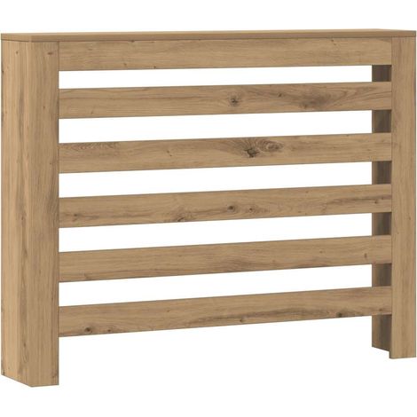 Cache-radiateur chêne artisanal 104x20x82 cm bois d'ingénierie
