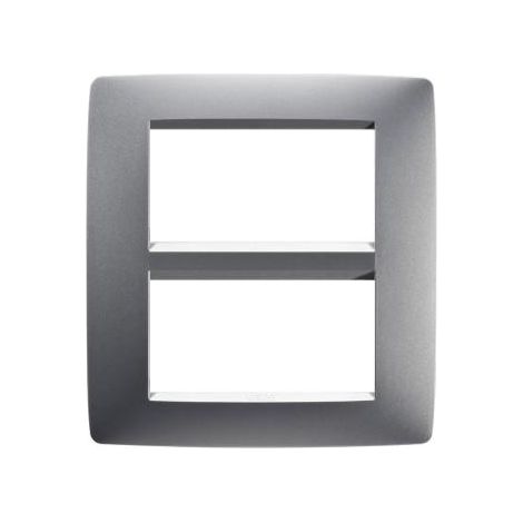 PLAQUE ONE 8P TITANE GEWISS GW16108VT