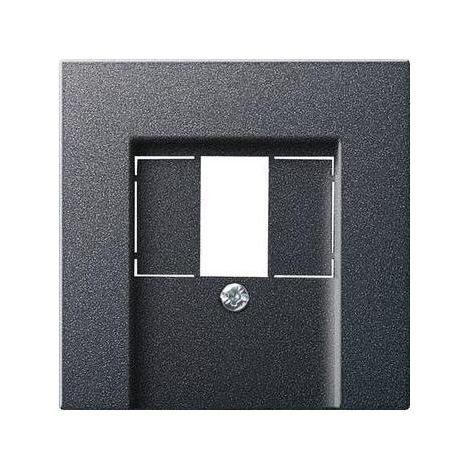Gira Zentralplatte USB/TAE 1-fach anthrazit System 55 027628 Schraubbef (1/5)