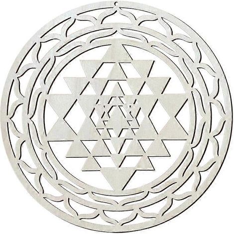 Ornement de géométrie sacrée, décoration murale en bois, mandala en bois, artisanat (1/5)