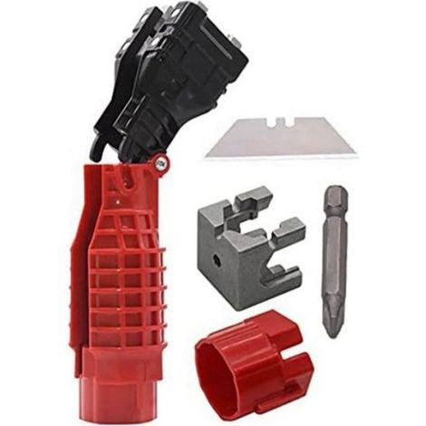 Outils de Plomberie Pour Installateur de Robinets Et D'éViers, Clé de Plombier Pour Petits Espaces Sous éVier, Cuisine, Salle de (1/4)