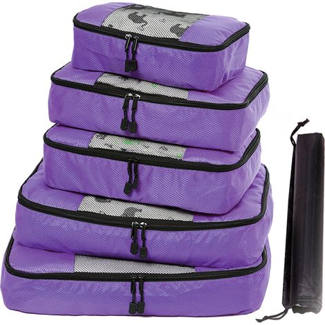 Organisateur de rangement pour vêtements maison et voyages, lot de 5 pièces pliable pour armoire et valise (1/5)