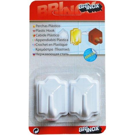 FPLUS percha adh.5018 blis.blanca x 2ud. , Percha plástico mediana. Adhesiva
Blanco. Blister 2 uds.