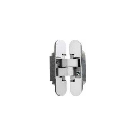 Charnière invisible pour porte, lot de 2 charnières invisibles pour portes lourdes, capacité de charge 35 kg, angle d'ouverture 180°, Zama (1/4)