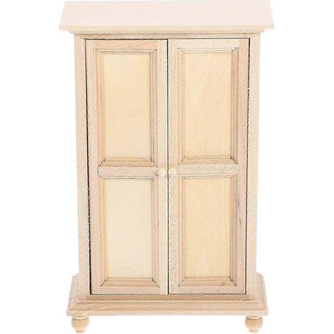 Maquette d'armoire en bois pour maison de poupée, aménagement de mini-maison, mobilier et décoration d'armoire (1/5)