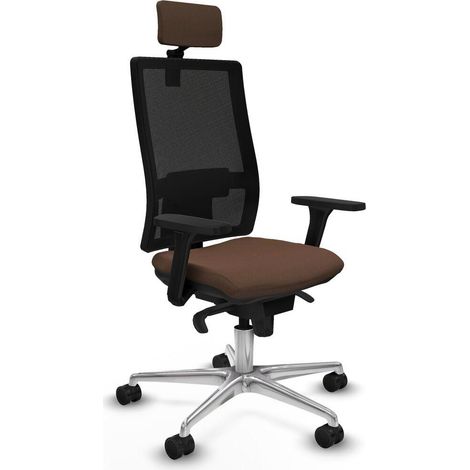piqueras-y-crespo Silla de oficina moderna marrón oscuro