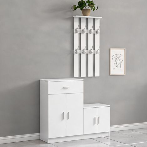 Console bianco en legno particellare 16 mm E1 100 x 32 x 187 cm (1/5)