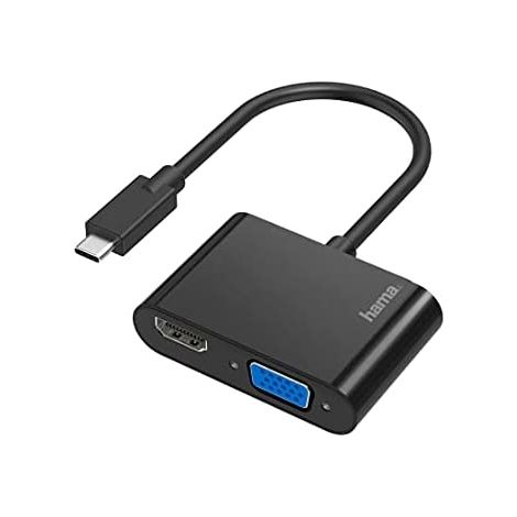 Hama 00200313 USB-C® / HDMI / VGA Adaptateur [1x USB-C® mâle - 1x VGA femelle, HDMI femelle] noir (1/3)