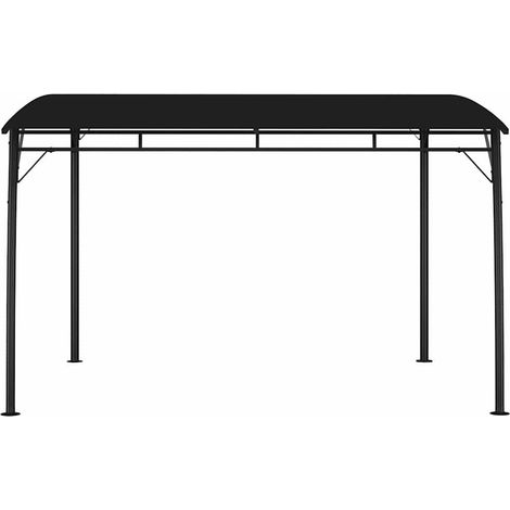 Auvent Marquise pare-soleil de jardin, Store Banne pour Jardin Balcon Terrasse, 3x3x2,55 m Anthracite OIB3259E (1/5)