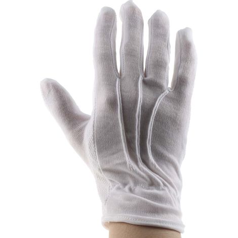 Gants de manutention RS PRO taille 8, M, Manutention générale, 24 gants, Blanc ( Prix pour Sachet de 12 )