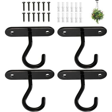 4 Pièces de Plant Hooks, 7cm Crochets pour Plantes à Fixation Murale pour Lampes Pots de Fleurs Lanternes Mangeoires à Oiseaux Carillons Éoliens Décoration Intérieure Extérieure (1/5)