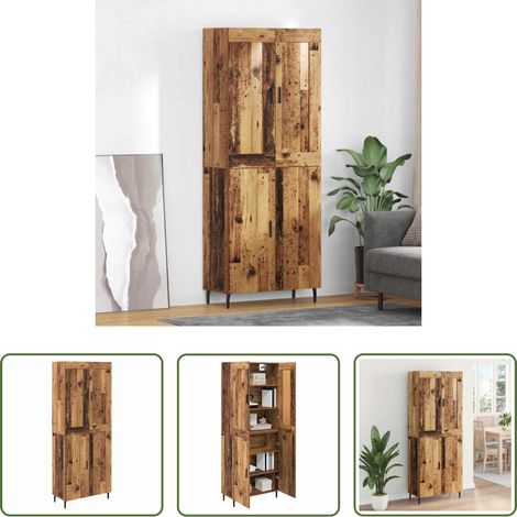 Holzwerkstoff - Highboard 2 pcs Altholz Holzwerkstoff (1/5)