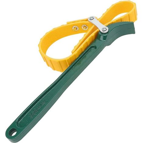 Llave de correa de goma, llave de correa para múltiples herramientas, llave de correa para filtro de aceite, llave de correa universal ajustable de 12 pulgadas para abrir filtros, tuberías y latas