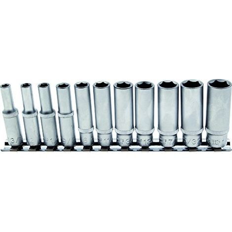 Jeu de douilles six pans, profondes 6,3 mm (1/4") 11 pièces BGS (1/6)