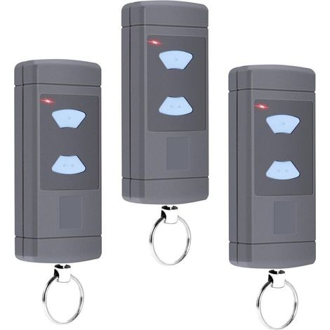 Lot de 3 émetteurs manuels compatibles avec Hörmann 868,3 MHz - Pour porte de garage Hörmann HSE2-868, HSM4-868, HS4-868, 3 canaux (1/5)
