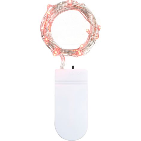 Guirlande lumineuse féerique étoilée fil cuivre 2 m / 6,6 ft 20 LED sur piles IP65 résistant à l'eau ultra flexible courbable bandeau lumineux déco fête Noël Halloween (1/3)