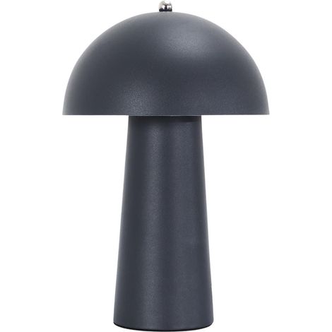 Lampe à poser champignon polyéthylène gris perle (H32cm)