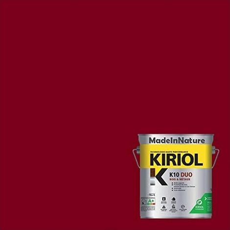 Peinture Métaux Antirouille, Sous couche et Finition, sur Fer, Acier, Galvanisé, même rouillés, très opacifiant - 0.75 litre - RAL 3003 rouge rubis. (1/4)