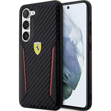 Ferrari Carbon Contrast Edges - Samsung Galaxy S23+ Hülle (Schwarz) (1/5)