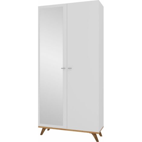 Armoire Levtena 103 , 190x90x35cm, Portes d'armoire: Avec des charnières, Nombre d'étagères: 6