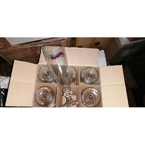 Lot de 6 verres Dangerousse - 25 cl - Modèle n°2 - Verres à bière neufs