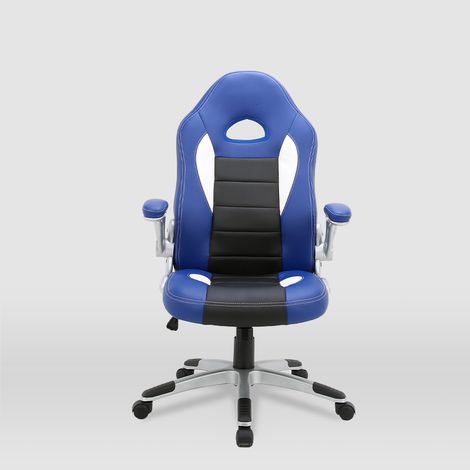 Silla de estudio juvenil tipo Gaming modelo Sepúlveda en color azul y negro (1/5)