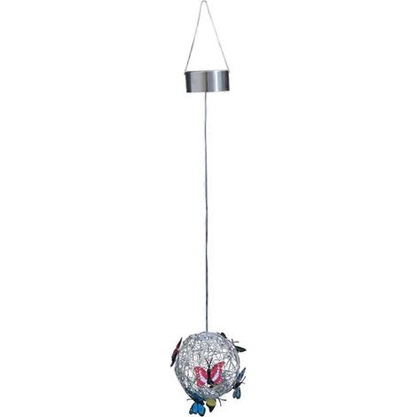 Lampe boule suspendue de jardin avec papillon et lampe tissée B-- (1/5)