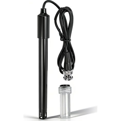Sonde PH Piscine, 0-14 électrode PH Avec Connecteur BNC, Sonde De PH Remplaacble Pour PH Metre, PH Manette Testeurs PH Pour Aquarium, Piscine, Laboratoire, Hydroponie (1/5)