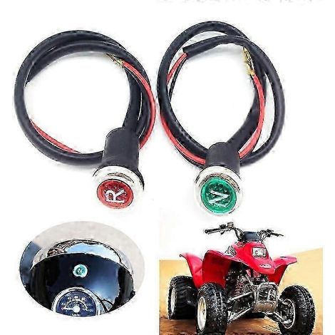 Deux voyants indicateurs de marche arrière/neutre compatibles avec les motos à quatre roues de 90/110/125/150/200/250/300cc (Sunl/taotao/eagle/loncin, etc.), DC 12V. (1/5)