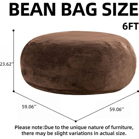 6FT Sitzsack,Sitzsackstuhl, Sofa für Erwachsene,weicher und bequemer Lesestuhl,geeignet für Schlafzimmer, Balkone und andere Orte (1/5)