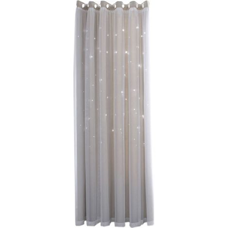 Rideau Occultant - Motif Étoiles Ajourées - Pour Salon Chambre À Coucher - Polyester - 1 m x 2 m ou 1 m x 2,5 m - 1 Pièce (1/5)