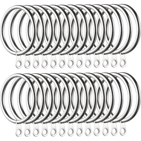 Metall-Gardinenringe – 60 Stück – Silber – 38 mm (1/5)