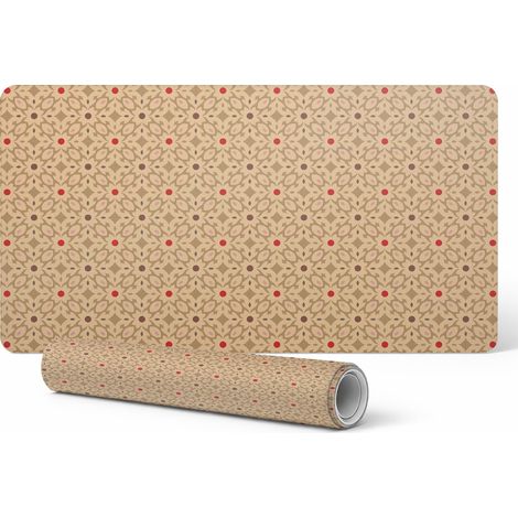 Alfombrilla antideslizante para rat贸n y teclado, estampado floral retro, 100x50 cm