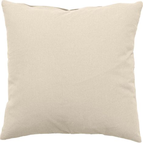 Coussin Déco Uni Déhoussable "Panama" 60x60cm Écru