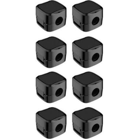 Paquete de 8 organizadores magnéticos para cables con clips autoadhesivos para la gestión de cables de carga USB, cables de alimentación, para el hogar y la oficina (negro) (1/4)