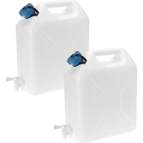 Wasserkanister 2x 10 Liter Auslaufhahn Camping Wasserbehälter