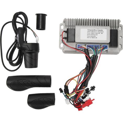 Kit de variateur de vitesse pour vélo électrique, moteur sans balais, avec poignée d'accélérateur à mi-course, 36 V/48 V, 1000 W, 38 A (1/5)