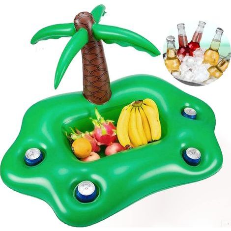 Porte-Boissons gonflables, Porte-Boissons gonflables pour Piscine, Profitez de Vos Boissons préférées dans la Piscine avec des Porte-Boissons gonflables-coco (1/5)