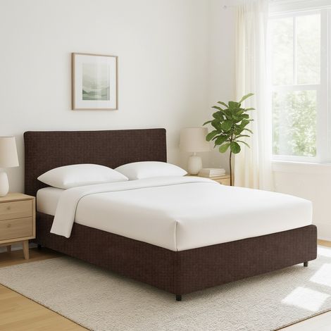 Letto Singolo Louth, Sfoderabile, Contenitore Made in Italy, Marrone (1/5)