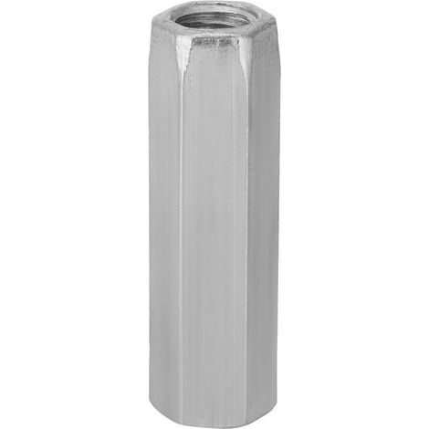 Écrou d'accouplement hexagonal M10, écrou d'accouplement hexagonal métrique en acier au carbone, écrou hexagonal d'accouplement à lue tige plaqué zinc, paquet de 4(M1040mm). (1/5)