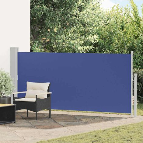 Auvent latéral rétractable 140 x 300 cm Bleu (1/5)