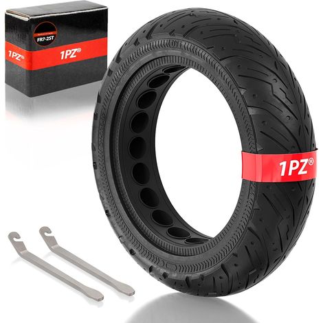 FR7-2ST Pneu Solide 10 Pouces 10x2.50 pour Ninebot MAX G30 G30P G30LP - Roue Avant/Arrière Antidérapante Scooter Électrique Haute Résistance, Sans Entretien & Installation Facile (1/5)